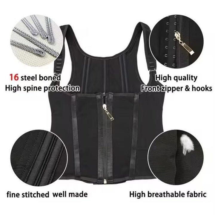 Gilet gainant sous-poitrine pour femme, soutien-gorge intégré, corset amincissant - image 5