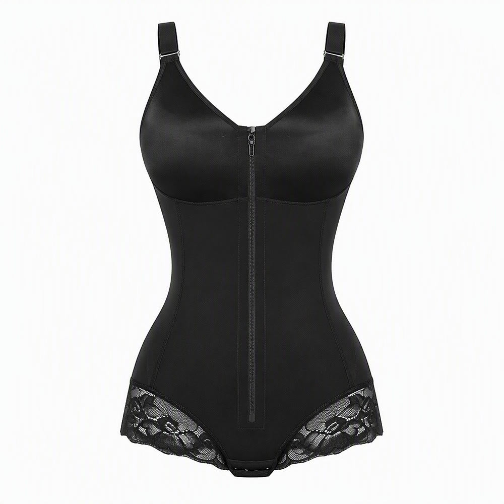 Gaine amincissante en polyamide à crochets multiples pour femme, effet ventre plat et hanches. - Noir - 3XL - image 0