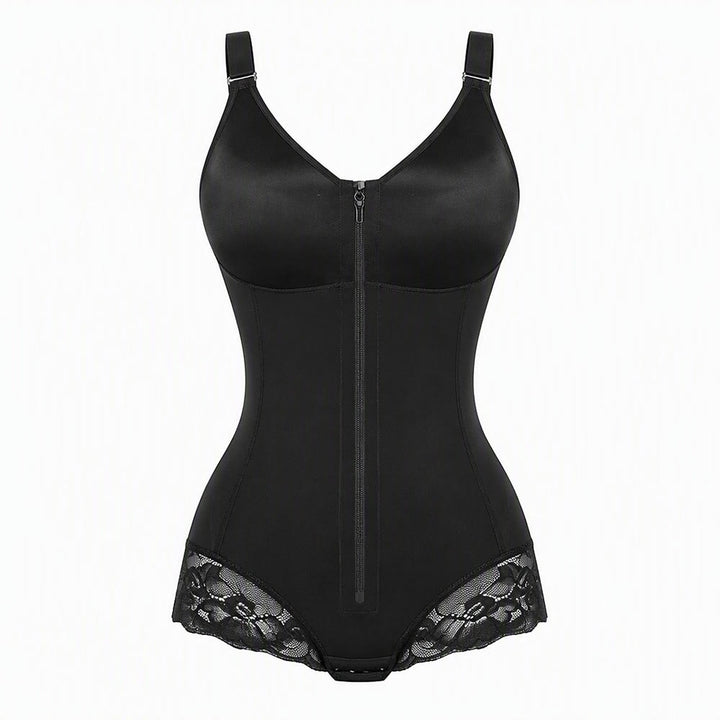 Gaine amincissante en polyamide à crochets multiples pour femme, effet ventre plat et hanches. - Noir - 3XL - image 0