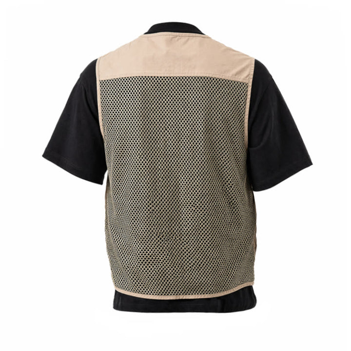 Gilet utilitaire en coton pur, zippé, quatre saisons, pour homme - image 11
