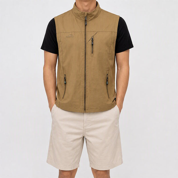 Gilet sans manches utilitaire décontracté à séchage rapide pour homme - image 1