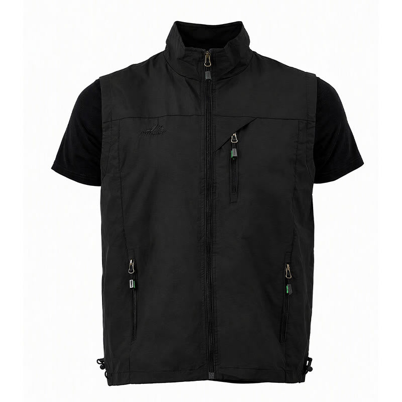 Gilet léger pour homme, 4 saisons, séchage rapide, poches multiples, fermeture éclair - image 17