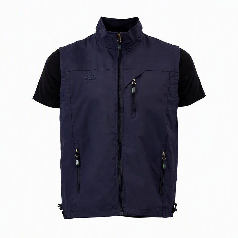 Gilet léger pour homme, 4 saisons, séchage rapide, poches multiples, fermeture éclair - image 14