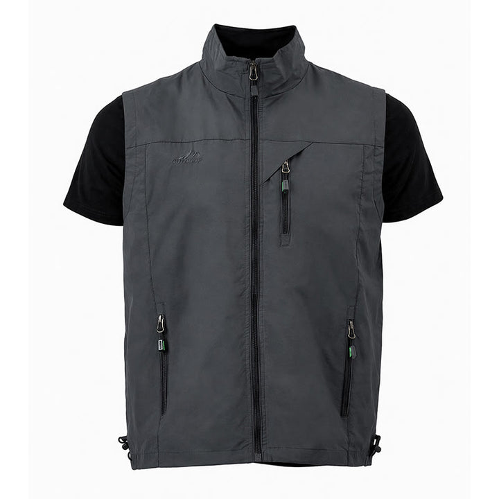 Gilet léger pour homme, 4 saisons, séchage rapide, poches multiples, fermeture éclair - image 16
