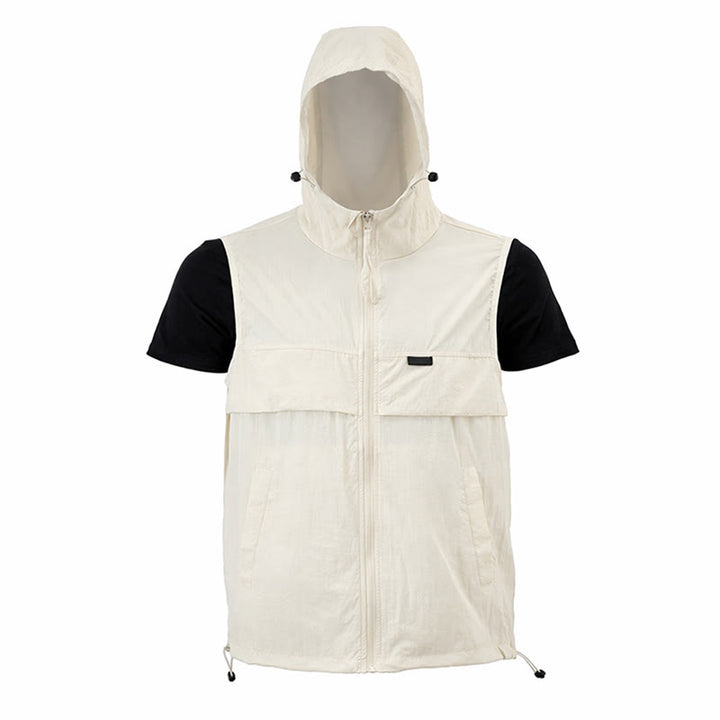 Gilet de sport respirant à capuche pour homme, offrant une protection solaire et idéal pour les activités de plein air. - image 23