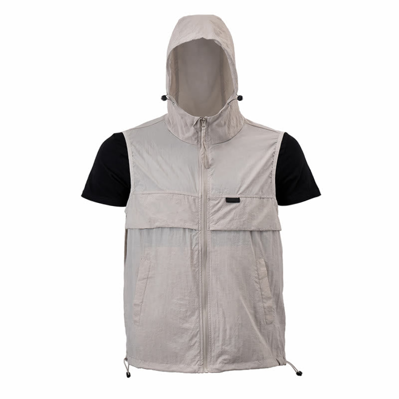 Gilet de sport respirant à capuche pour homme, offrant une protection solaire et idéal pour les activités de plein air. - image 16