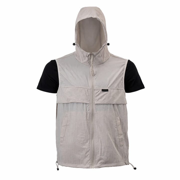 Gilet de sport respirant à capuche pour homme, offrant une protection solaire et idéal pour les activités de plein air. - image 16