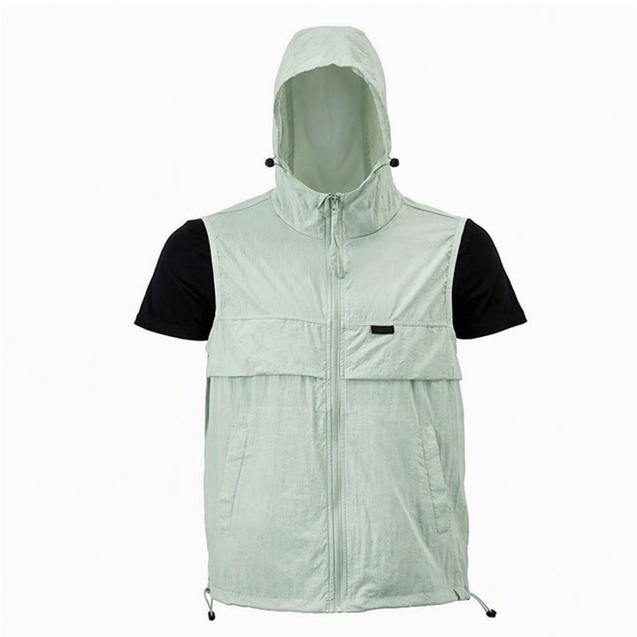 Gilet de sport respirant à capuche pour homme, offrant une protection solaire et idéal pour les activités de plein air. - image 19