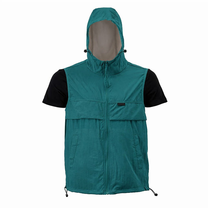 Gilet de sport respirant à capuche pour homme, offrant une protection solaire et idéal pour les activités de plein air. - image 20