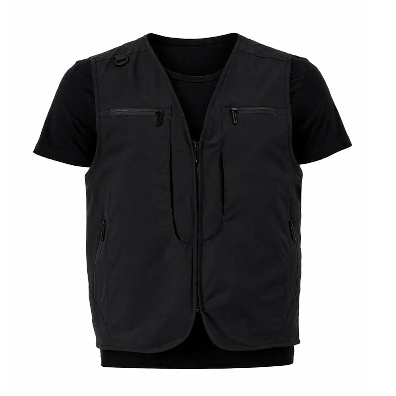 Gilet utilitaire d'extérieur pour homme, à poches multiples zippées et séchage rapide. - image 17