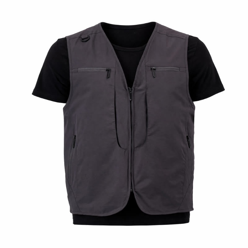 Gilet utilitaire d'extérieur pour homme, à poches multiples zippées et séchage rapide. - image 15