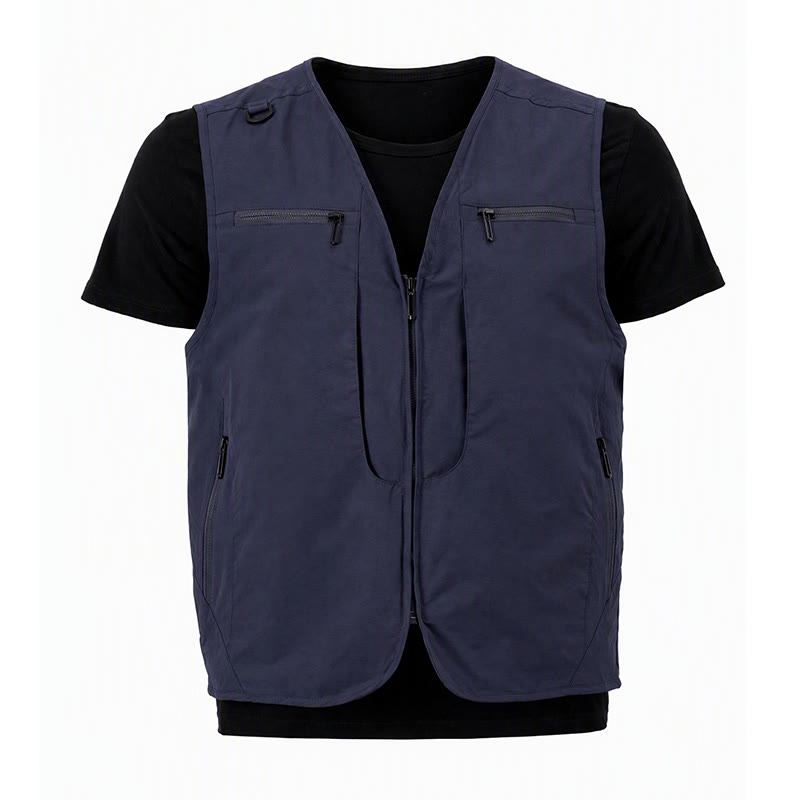 Gilet utilitaire d'extérieur pour homme, à poches multiples zippées et séchage rapide. - image 21