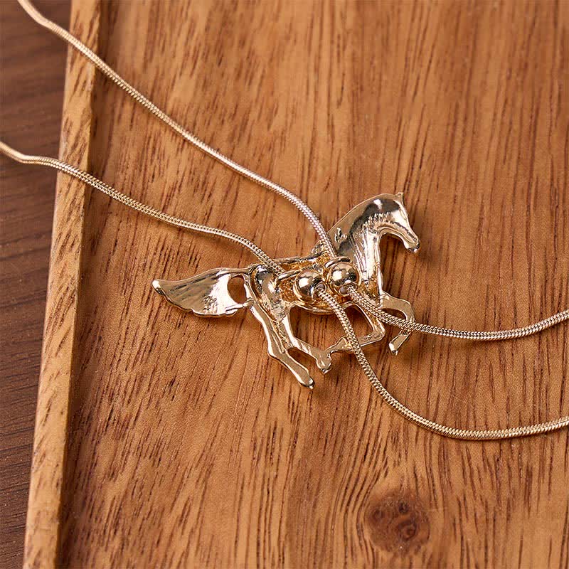 Collier bolo en forme de Y avec lasso et motif cheval western Wild Mustang - image 2