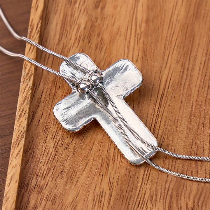 Collier bolo en forme de Y avec gravure Cowboy Faith & Horns - image 2
