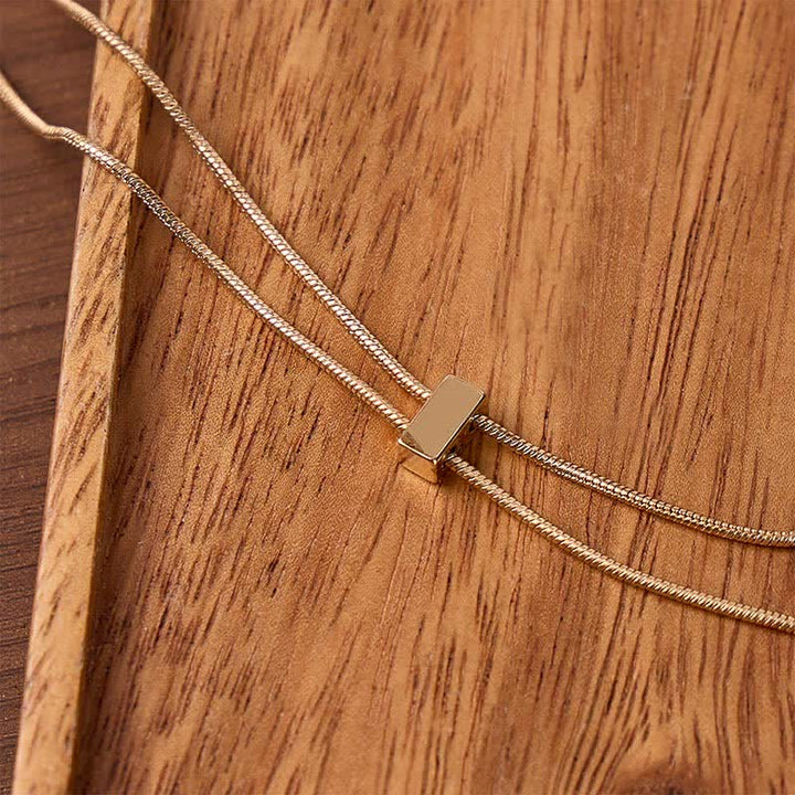 Collier bolo minimaliste et délicat à barre coulissante ajustable - image 2