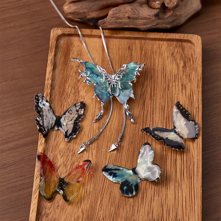 Collier bolo à fermoir coulissant ajustable papillon interchangeable avec 6 ailes remplaçables - image 4