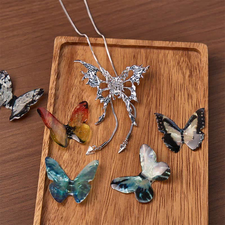 Collier bolo à fermoir coulissant ajustable papillon interchangeable avec 6 ailes remplaçables - image 3