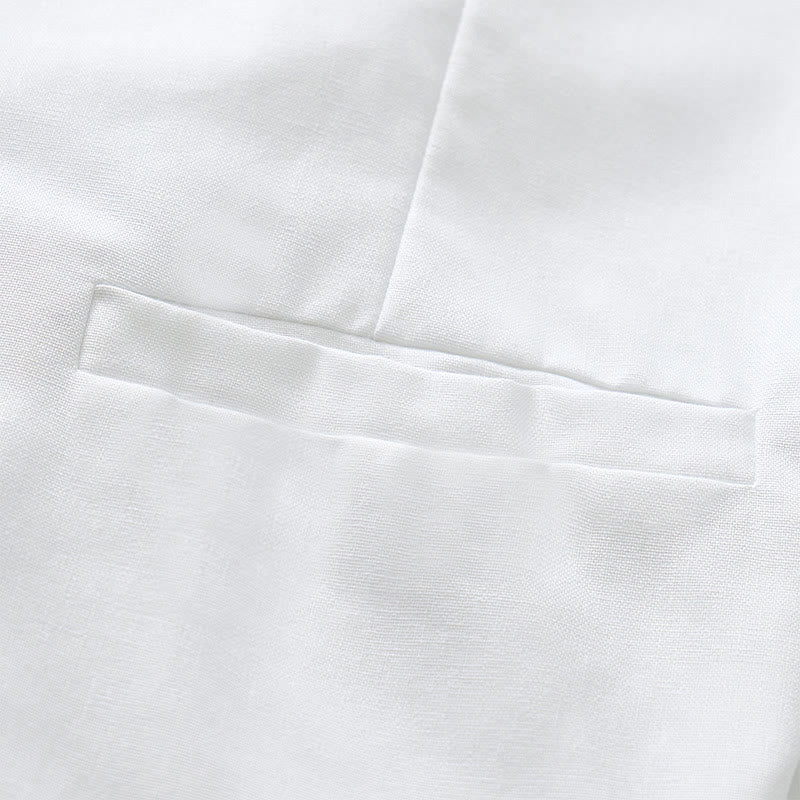 Gilet décontracté minimaliste pour homme en lin et coton mélangés - image 8