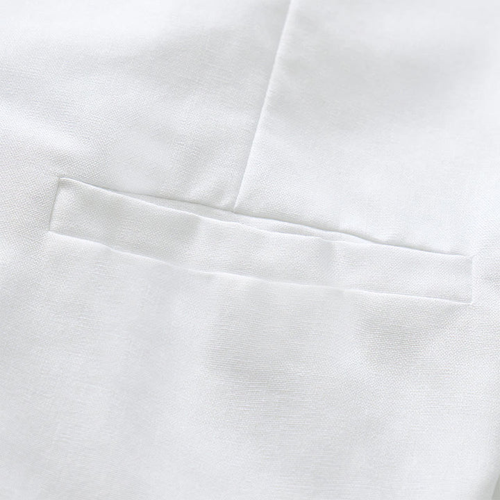 Gilet décontracté minimaliste pour homme en lin et coton mélangés - image 8