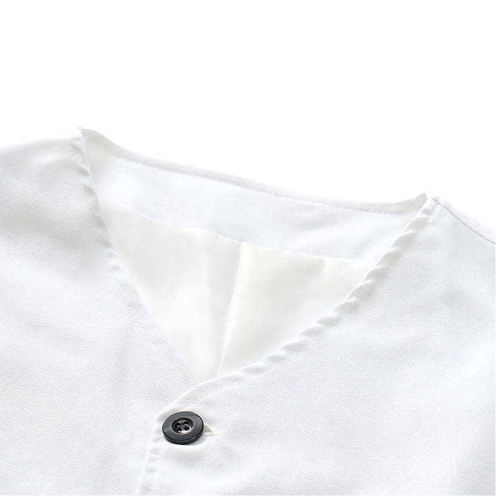 Gilet décontracté minimaliste pour homme en lin et coton mélangés - image 6
