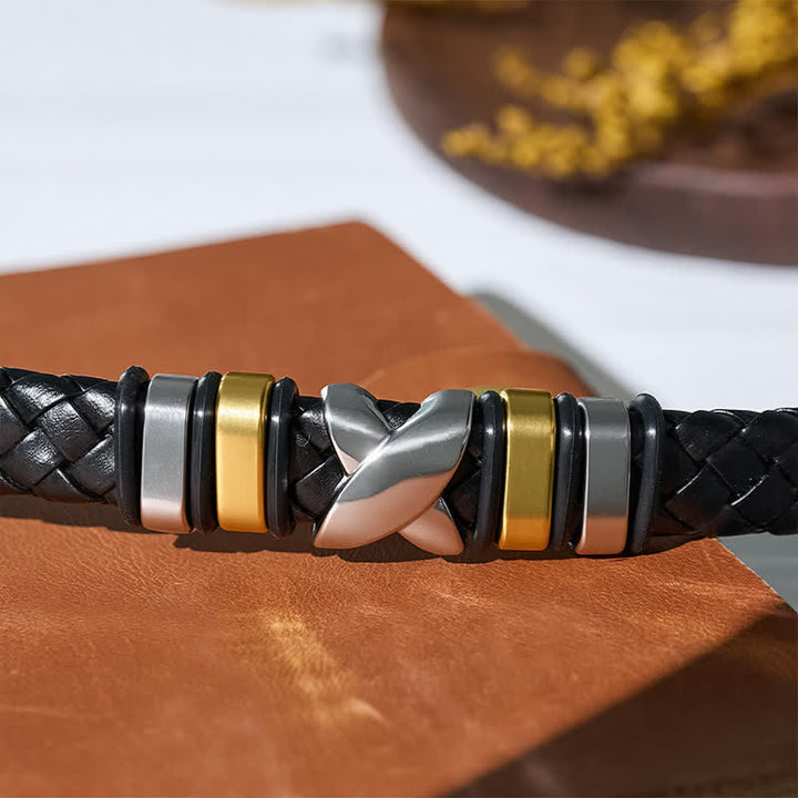 Bracelet vintage en cuir et perles d'alliage multi-styles - image 20