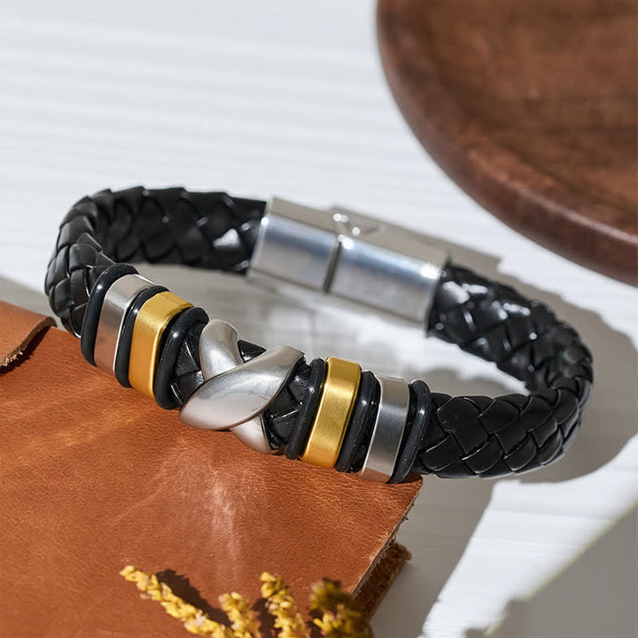 Bracelet vintage en cuir et perles d'alliage multi-styles - image 19
