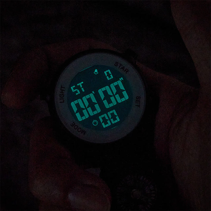 Montre numérique portable à clip avec porte-clés boussole - image 4