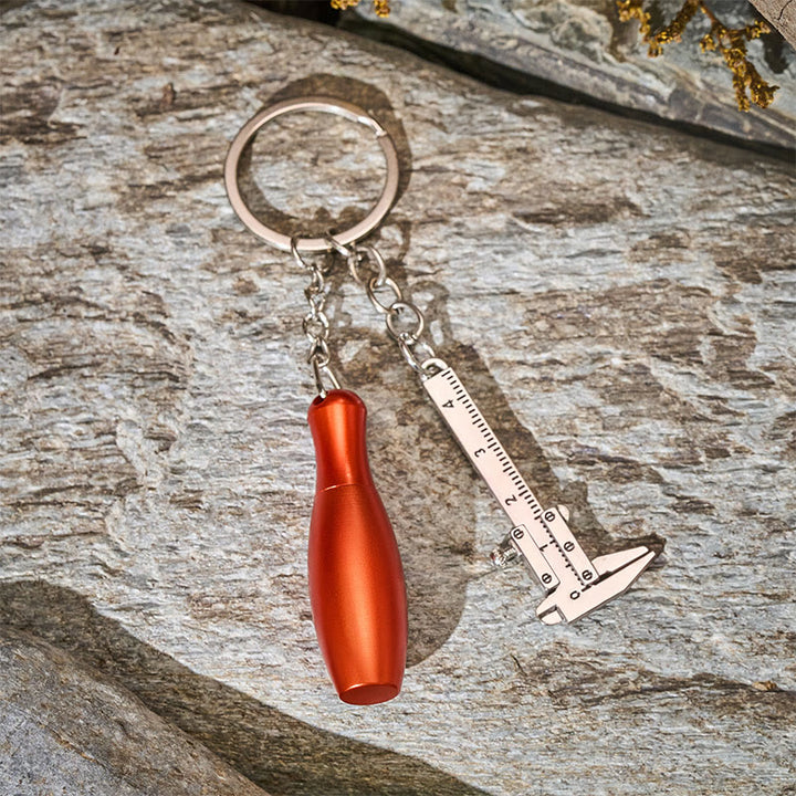 Mini pied à coulisse, outil de mesure, couteau de poche en forme de bowling, porte-clés - image 5