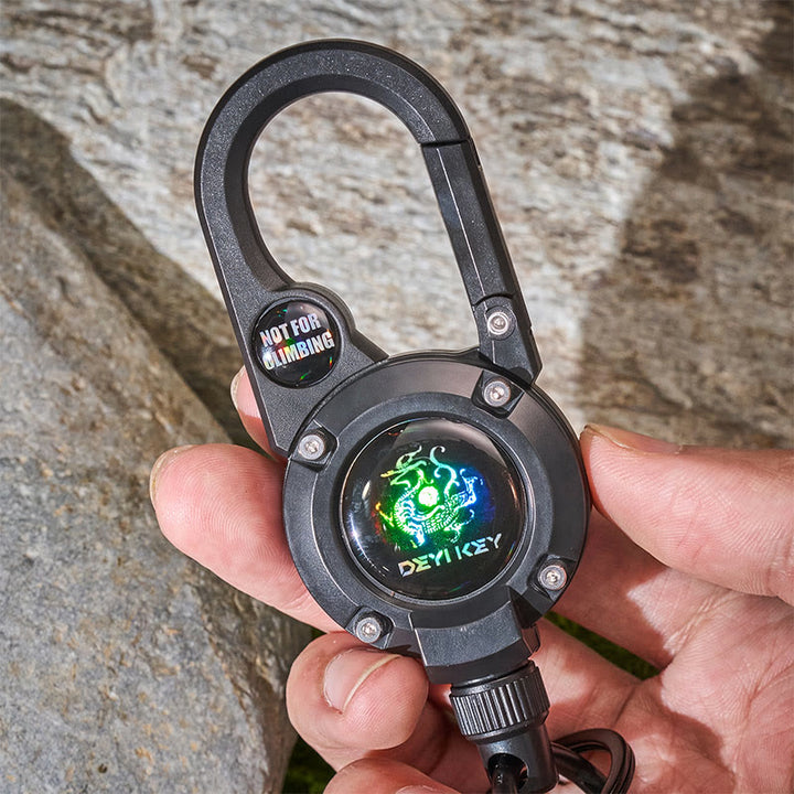 Outil EDC Mousqueton rétractable avec porte-clés boussole - image 4