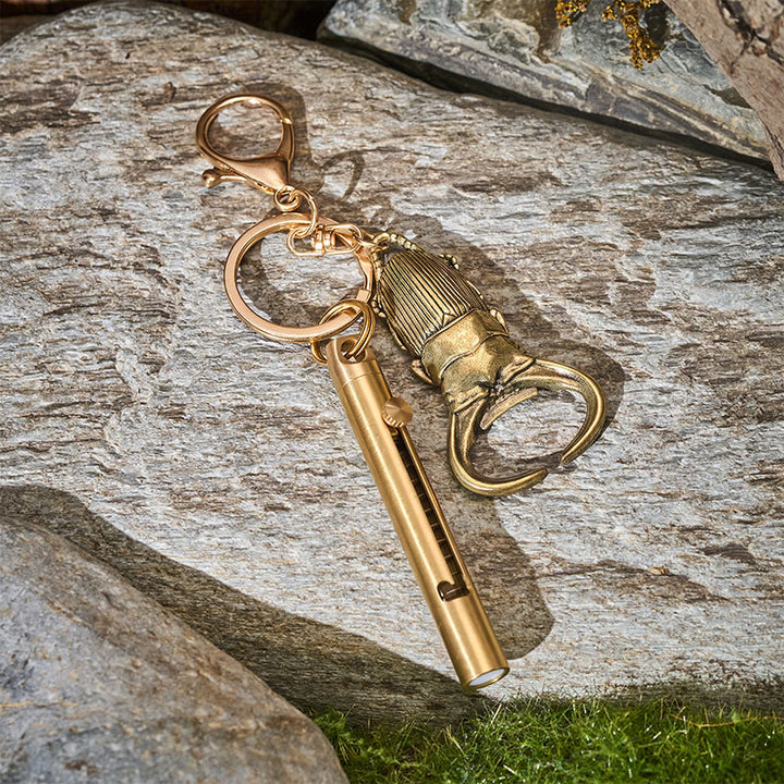 Outil utilitaire EDC : couteau de poche rétractable et décapsuleur porte-clés - image 1