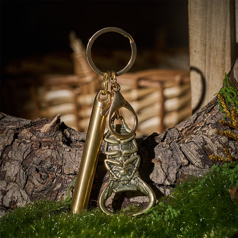 Outil utilitaire EDC : couteau de poche rétractable et décapsuleur porte-clés - Style n° 1 - image 0