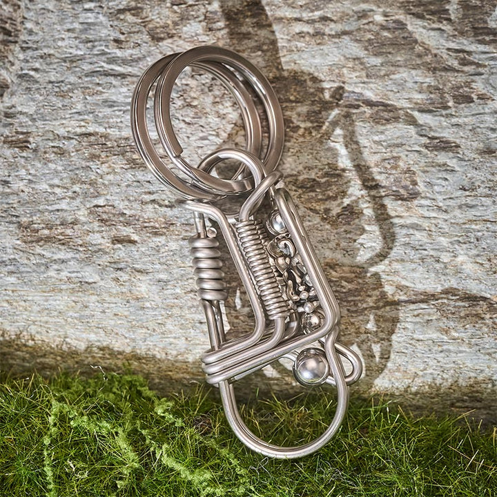 Porte-clés oiseau multifonctionnel EDC en acier inoxydable fait main - image 1