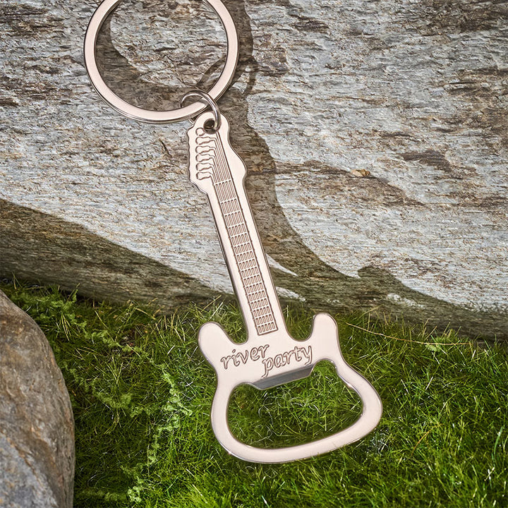Cure-dents rétractable et décapsuleur en forme de guitare, porte-clés EDC portable - image 3