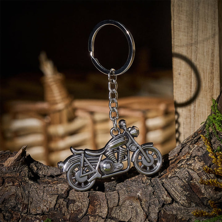 Mini couteau de découpe en laiton et porte-clés pendentif moto - image 1