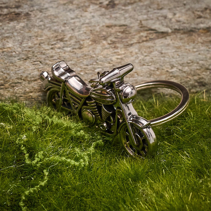 Mini couteau de découpe en laiton et porte-clés pendentif moto - image 5