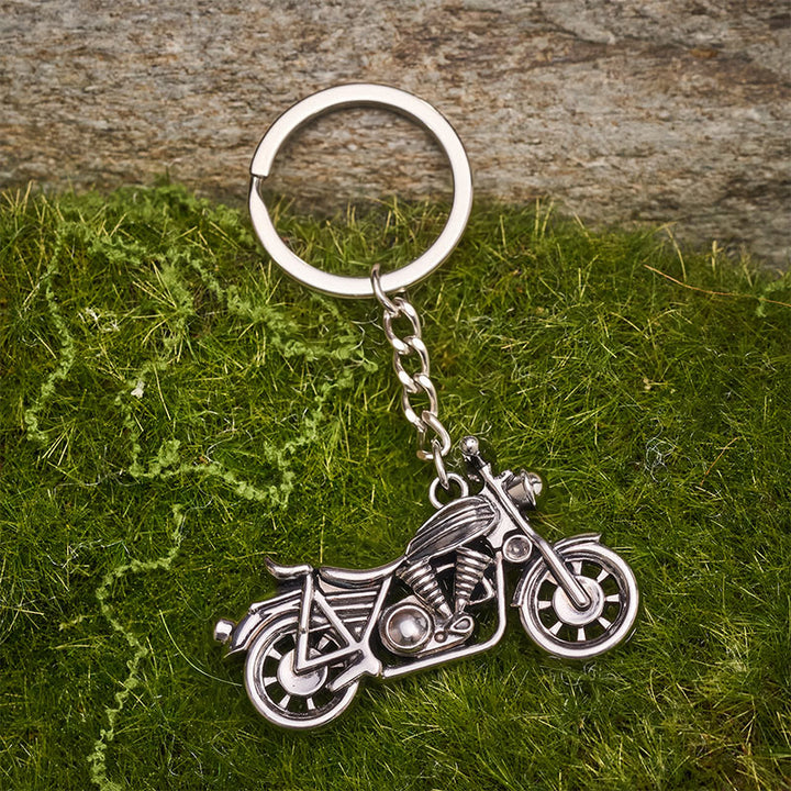 Mini couteau de découpe en laiton et porte-clés pendentif moto - image 4