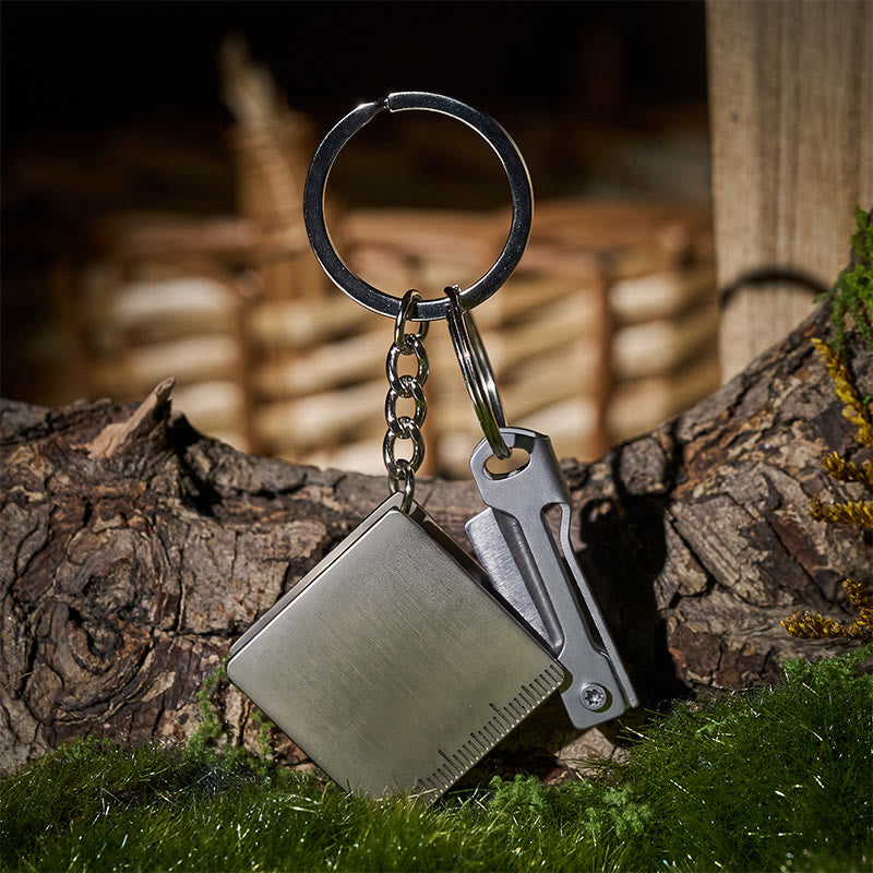 Couteau pliant EDC et porte-clés mini-mètre ruban - Style n° 1 - image 0