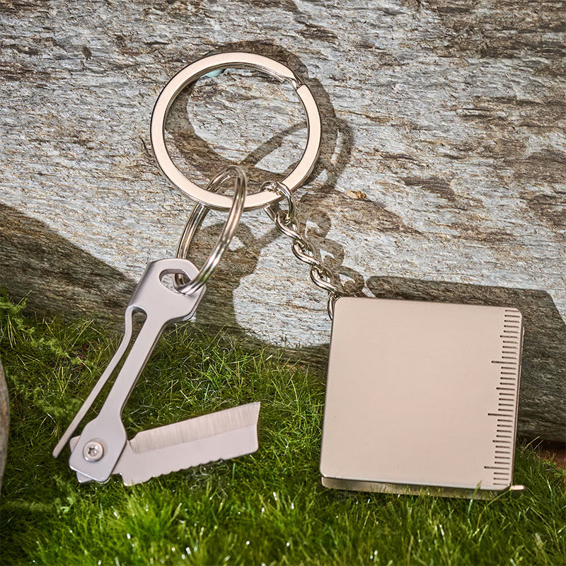 Couteau pliant EDC et porte-clés mini-mètre ruban - image 2