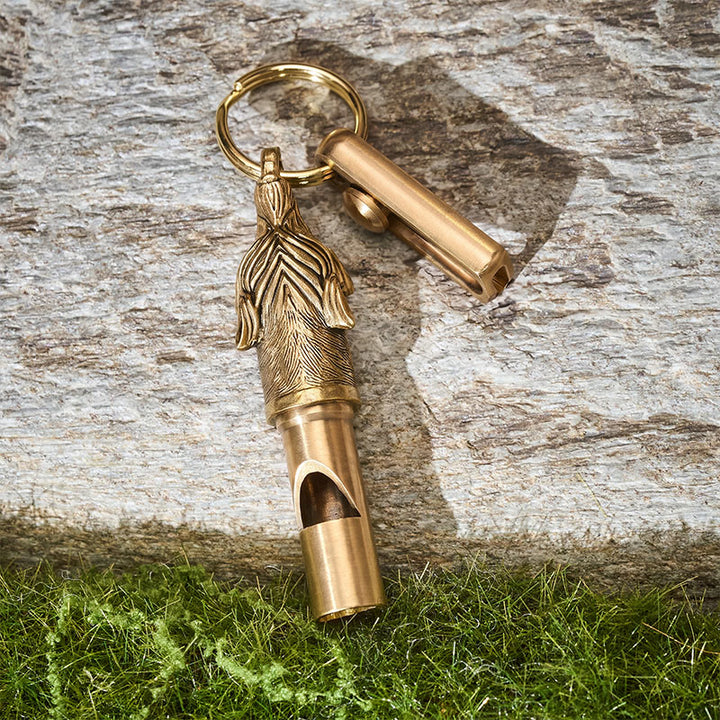 Couteau utilitaire rétractable EDC et porte-clés sifflet d'urgence Wolf - image 1