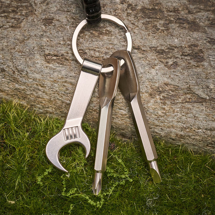 Outil multifonction EDC avec sifflet de survie, porte-clés boussole - image 4