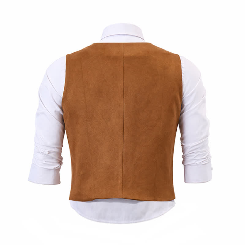 Gilet de cowboy marron traditionnel western pour homme - image 10