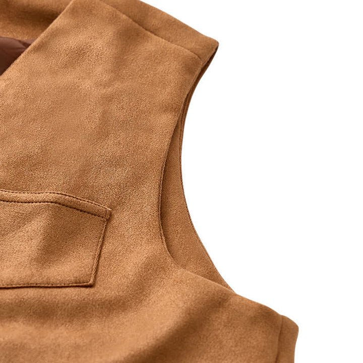 Gilet de cowboy marron traditionnel western pour homme - image 8
