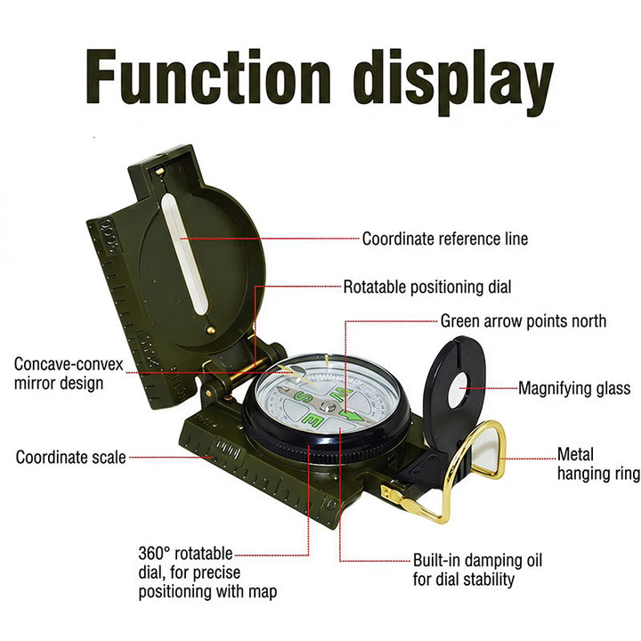 Boussole de navigation tactique étanche EDC-Tool pour l'extérieur - image 1