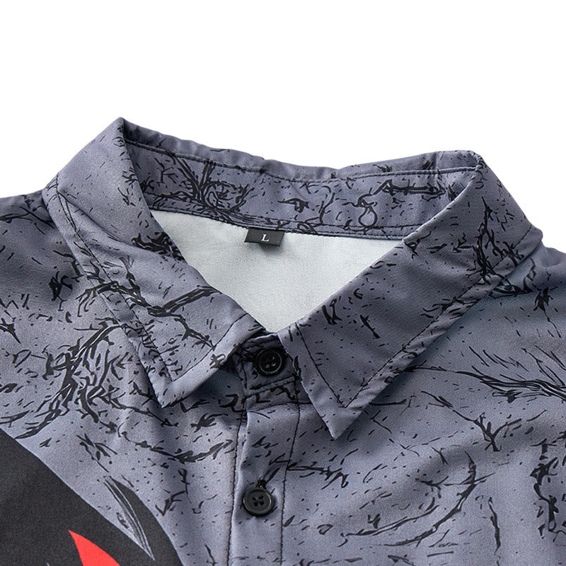 T-shirt streetwear sport pour homme, imprimé dragon noir gothique 3D - image 4