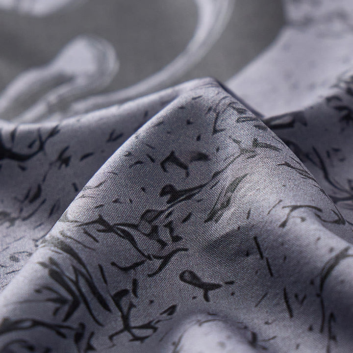 T-shirt streetwear sport pour homme, imprimé dragon noir gothique 3D - image 7