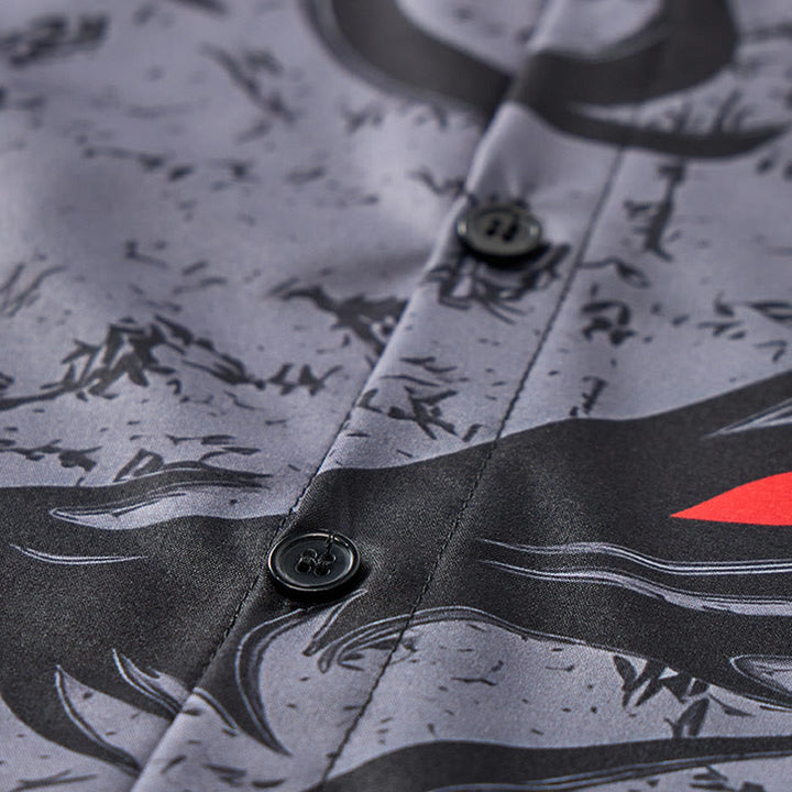 T-shirt streetwear sport pour homme, imprimé dragon noir gothique 3D - image 5