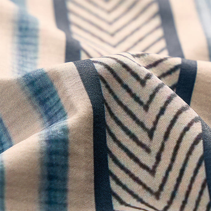 Chemise de plage décontractée à rayures verticales vintage pour homme - image 8