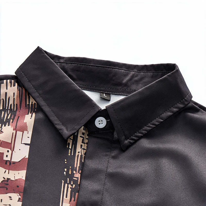 Chemise à manches courtes pour homme, imprimé camouflage drapeau américain vintage - image 4