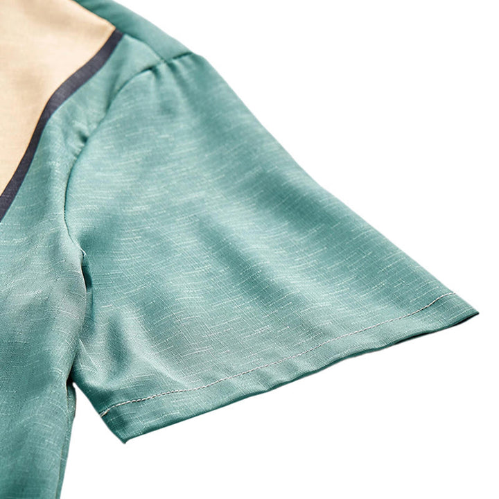 Chemise d'été pour homme à rayures verticales et imprimé cocktail toucan tropical - image 5