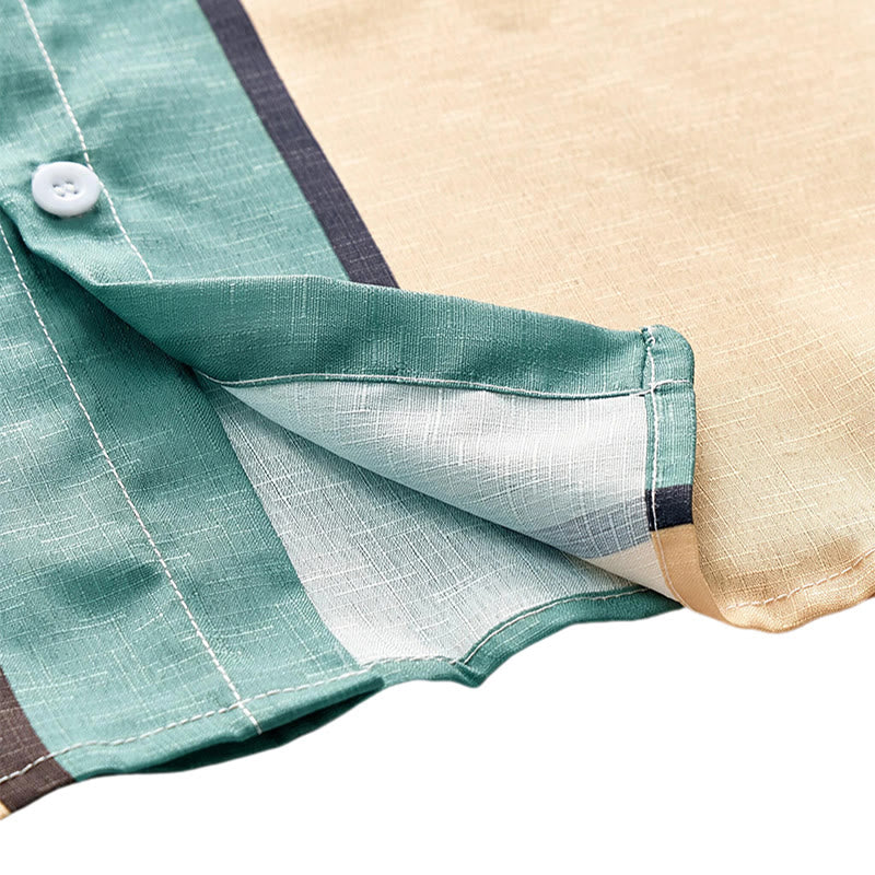Chemise d'été pour homme à rayures verticales et imprimé cocktail toucan tropical - image 6